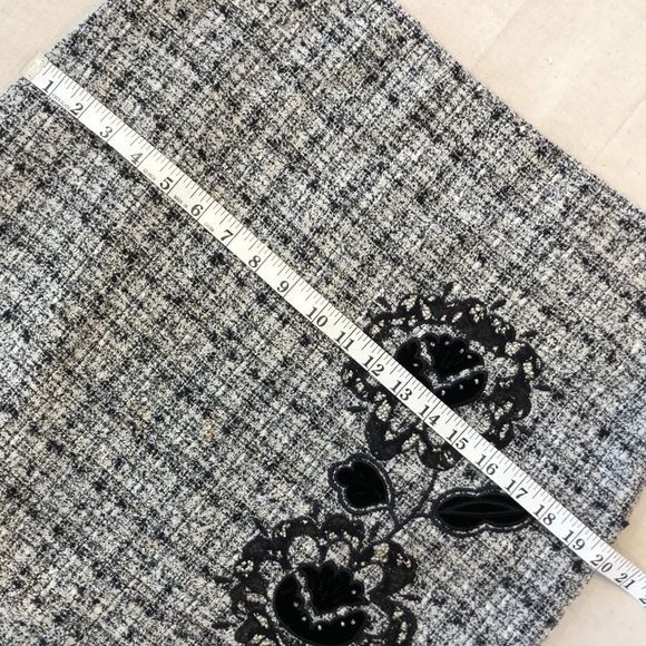 Josephine Chaus Tweed light Acadamia Black & White Plaid Skirt - Picture 7 of 8